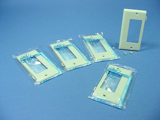 Leviton PSE26-I Ivory 1-Gang Decora Unbreakable Sectional Wallplate Cover 5pcs