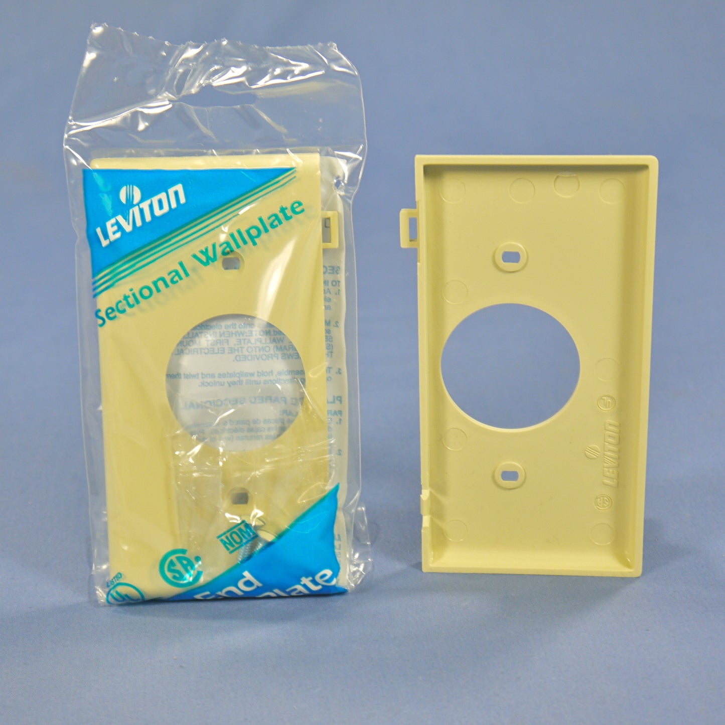 Leviton PSE7-I Ivory 1-Gang 1.406" Outlet Unbreakable Sectional Wallplate 20pcs