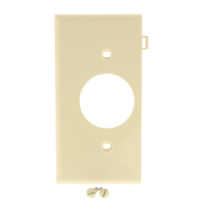 Leviton PSE7-I Ivory End Sectional Receptacle Nylon Wallplate 1.406" Outlet