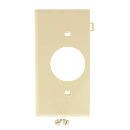 Leviton PSE7-I Ivory End Sectional Receptacle Nylon Wallplate 1.406" Outlet