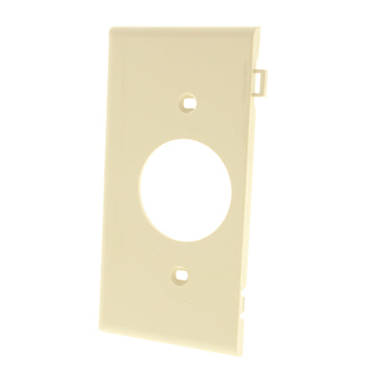 Leviton PSE7-I Ivory End Sectional Receptacle Nylon Wallplate 1.406" Outlet