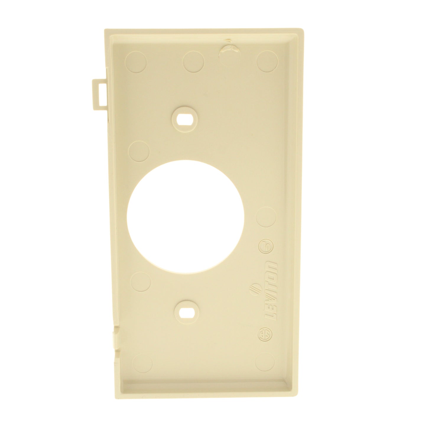 Leviton PSE7-I Ivory End Sectional Receptacle Nylon Wallplate 1.406" Outlet