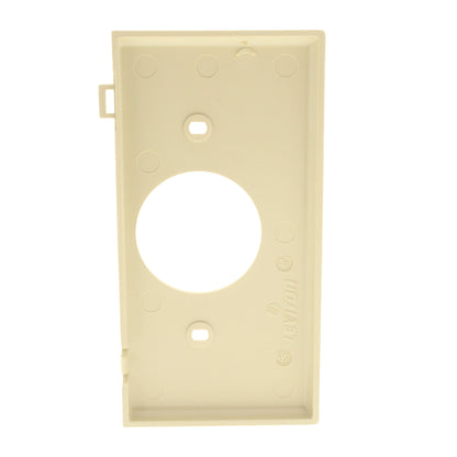 Leviton PSE7-I Ivory End Sectional Receptacle Nylon Wallplate 1.406" Outlet