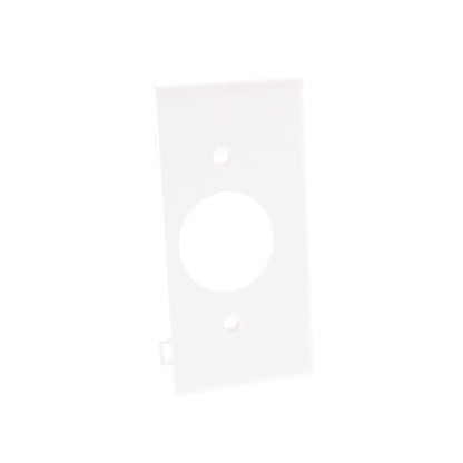 Leviton PSE7-W White End Sectional Receptacle Nylon Wallplate 1.406" Outlet