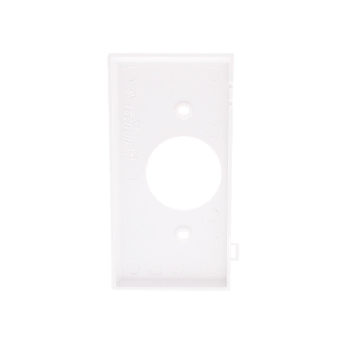 Leviton PSE7-W White End Sectional Receptacle Nylon Wallplate 1.406" Outlet