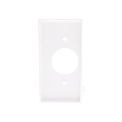Leviton PSE7-W White End Sectional Receptacle Nylon Wallplate 1.406" Outlet