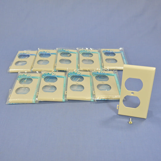 Leviton PSE8-I Ivory 1-Gang Duplex Unbreakable Sectional Wallplate Cover 10pcs