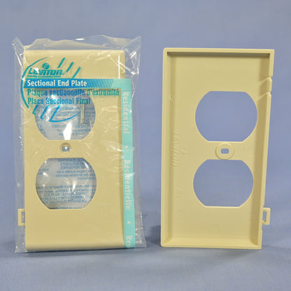 Leviton PSE8-I Ivory 1-Gang Duplex Unbreakable Sectional Wallplate Cover 10pcs