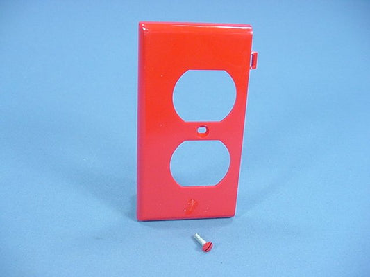 Leviton PSE8-R Red 1-Gang Duplex Outlet Unbreakable Nylon Sectional Wallplate
