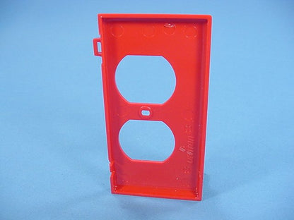 Leviton PSE8-R Red 1-Gang Duplex Outlet Unbreakable Nylon Sectional Wallplate