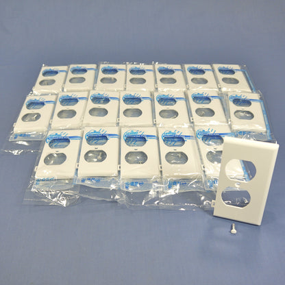 Leviton PSE8-W White 1-Gang Unbreakable Duplex Sectional Wallplate Cover 20-pack