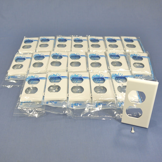 Leviton PSE8-W White 1-Gang Unbreakable Duplex Sectional Wallplate Cover 20-pack