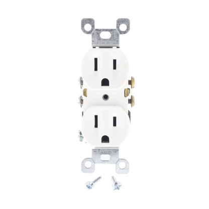 Leviton R320-W White Residential 5-15R Duplex Receptacle Outlet 15A 125V