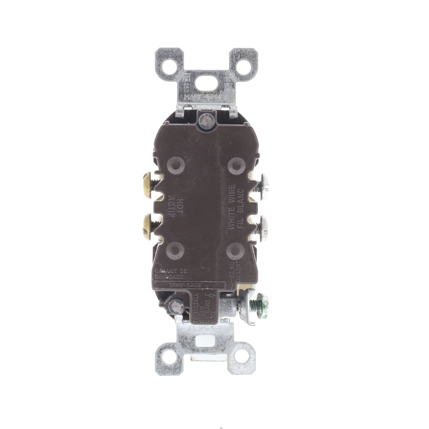 Leviton R320-W White Residential 5-15R Duplex Receptacle Outlet 15A 125V