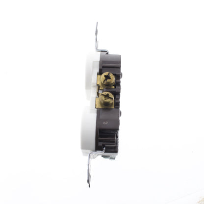 Leviton R320-W White Residential 5-15R Duplex Receptacle Outlet 15A 125V