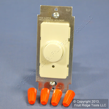 Leviton RPI06-1LA Almond Push On/Off Preset 3-Way Rotary Dimmer Light Switch