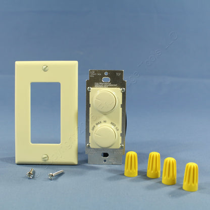 Leviton Almond Ceiling Fan 4-Speed Control Light Dimmer Switch 300W RTD01-10A