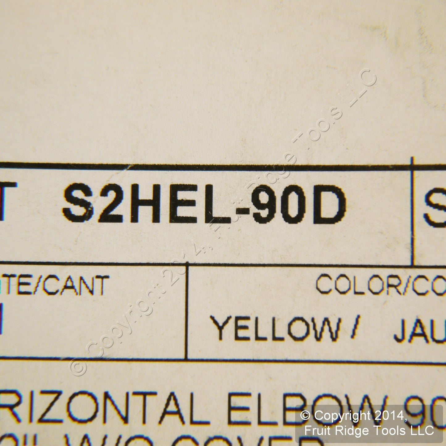 Leviton S2End-20D Yellow Fiber Patch Panel Raceway Duct Conduit 2"x2" 90� Elbow