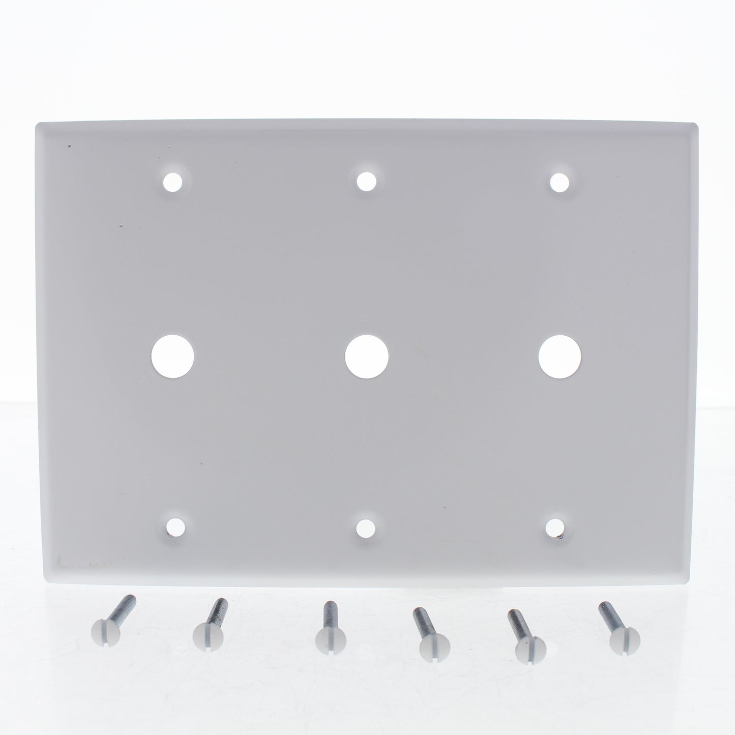Leviton White Painted Metal 3-Gang Telephone Cable Box Mount Standard Wallplate