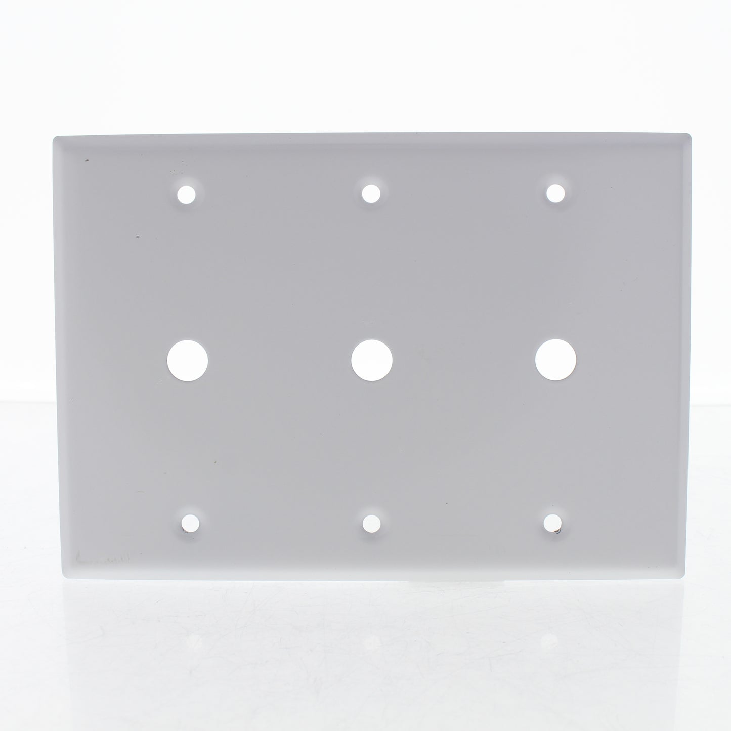Leviton White Painted Metal 3-Gang Telephone Cable Box Mount Standard Wallplate