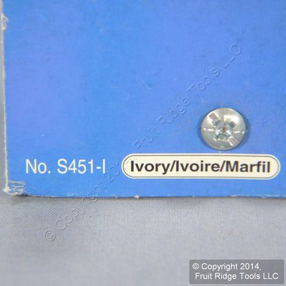Leviton Ivory Heavy Duty Toggle Wall Light Switch 15A S451-I Carded
