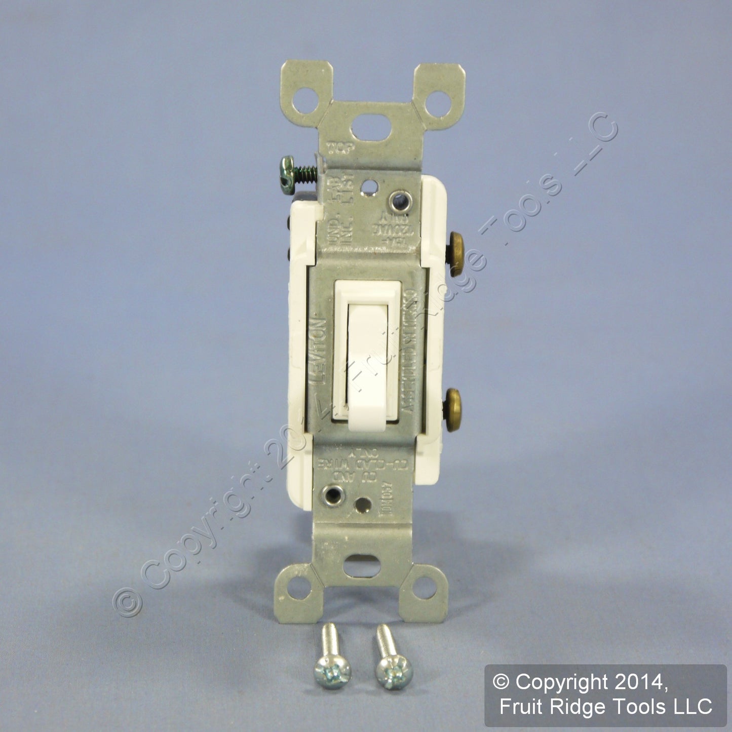 Leviton White Heavy Duty Framed Single Pole Toggle Light Switch 15A S451-W