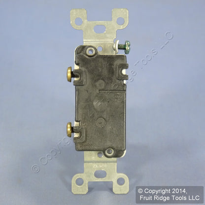 Leviton White Heavy Duty Framed Single Pole Toggle Light Switch 15A S451-W