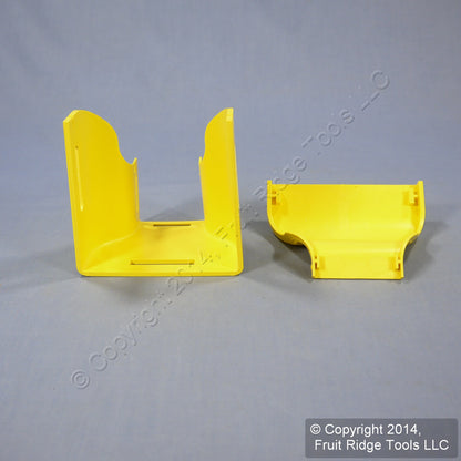 Leviton Yellow Fiber Patch Panel Raceway Reducer 4"x4" to 2"x2" +Cover S4RDR-RDC