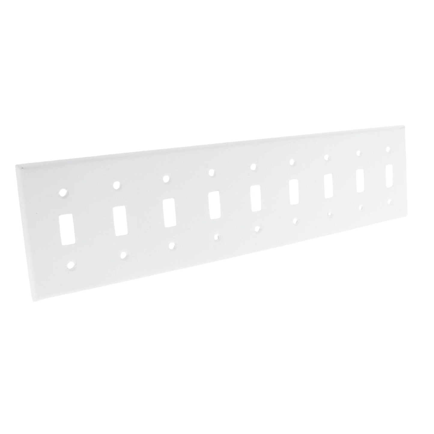 Leviton S603-W White 9-Gang Painted Steel Metal Toggle Switch Cover Wall Plate