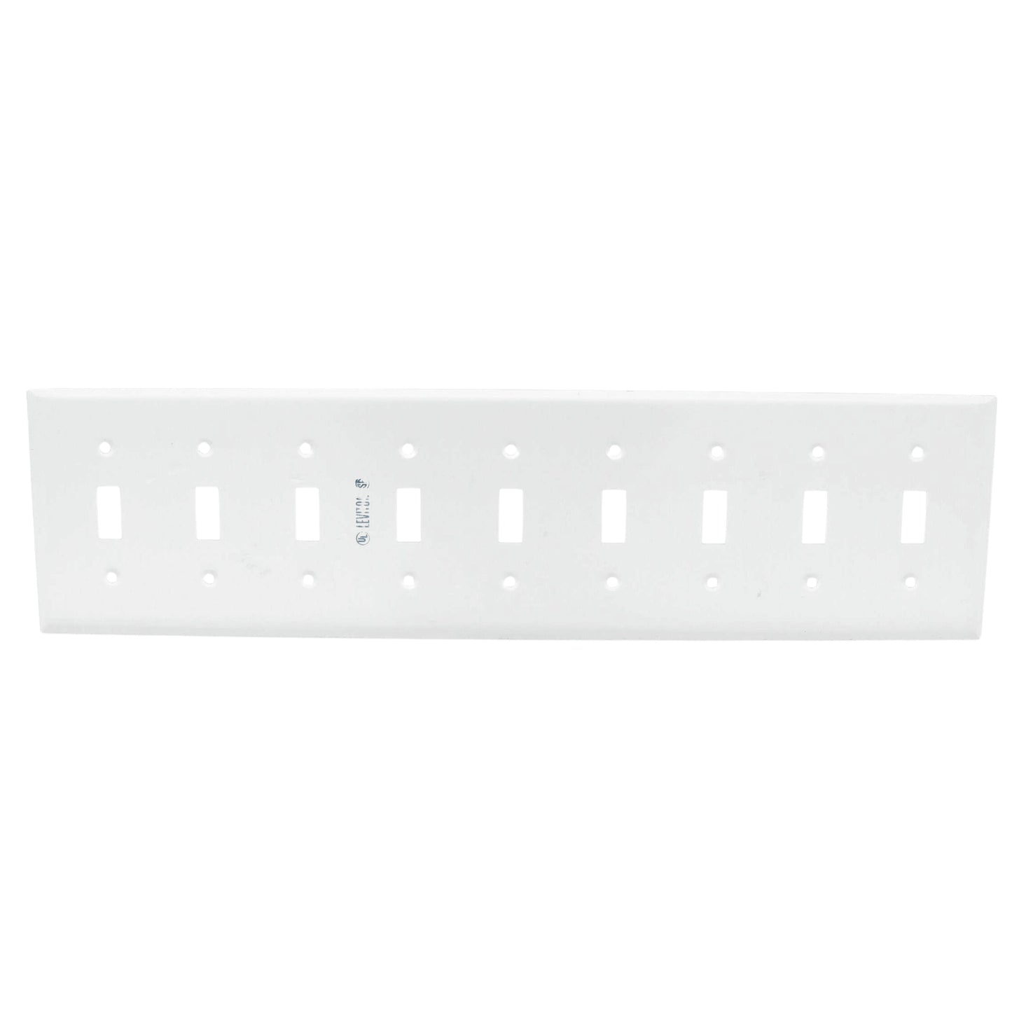 Leviton S603-W White 9-Gang Painted Steel Metal Toggle Switch Cover Wall Plate
