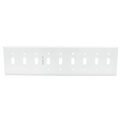 Leviton S603-W White 9-Gang Painted Steel Metal Toggle Switch Cover Wall Plate