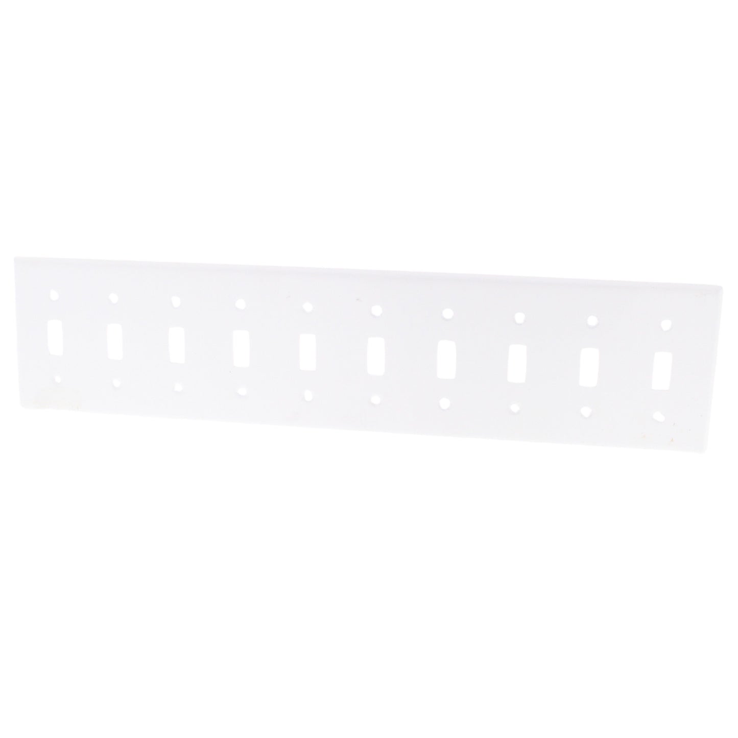 Leviton S604-W White 10-Gang Steel Toggle Switch Cover Wall Plate Switchplate