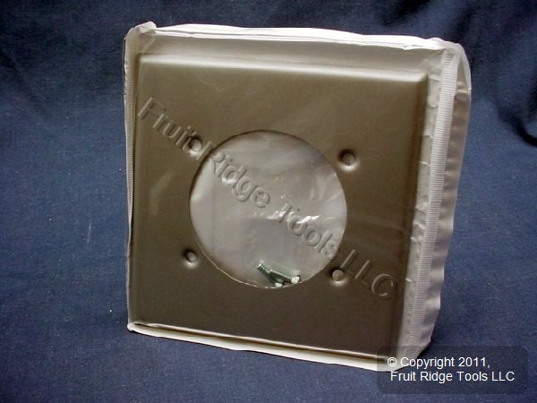 Leviton Gray Steel Receptacle Wallplate Outlet Cover 2.465" Opening S701-GY