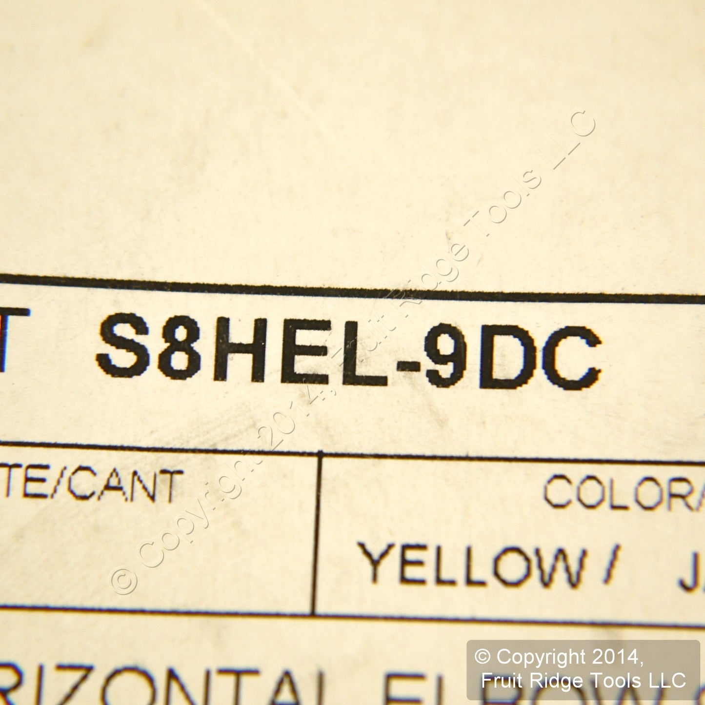 Leviton S8HEL-9DC Yellow Fiber Patch Panel Raceway Duct Conduit 4"x8" 90� Elbow