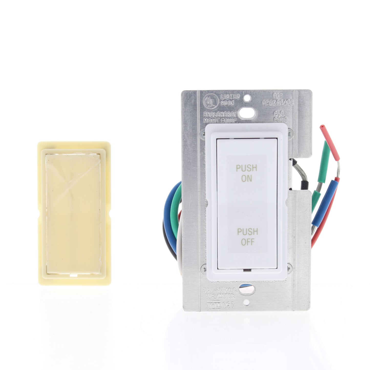 Leviton SC120 Ivory Momentary Push On or Off White or Light Control Switch