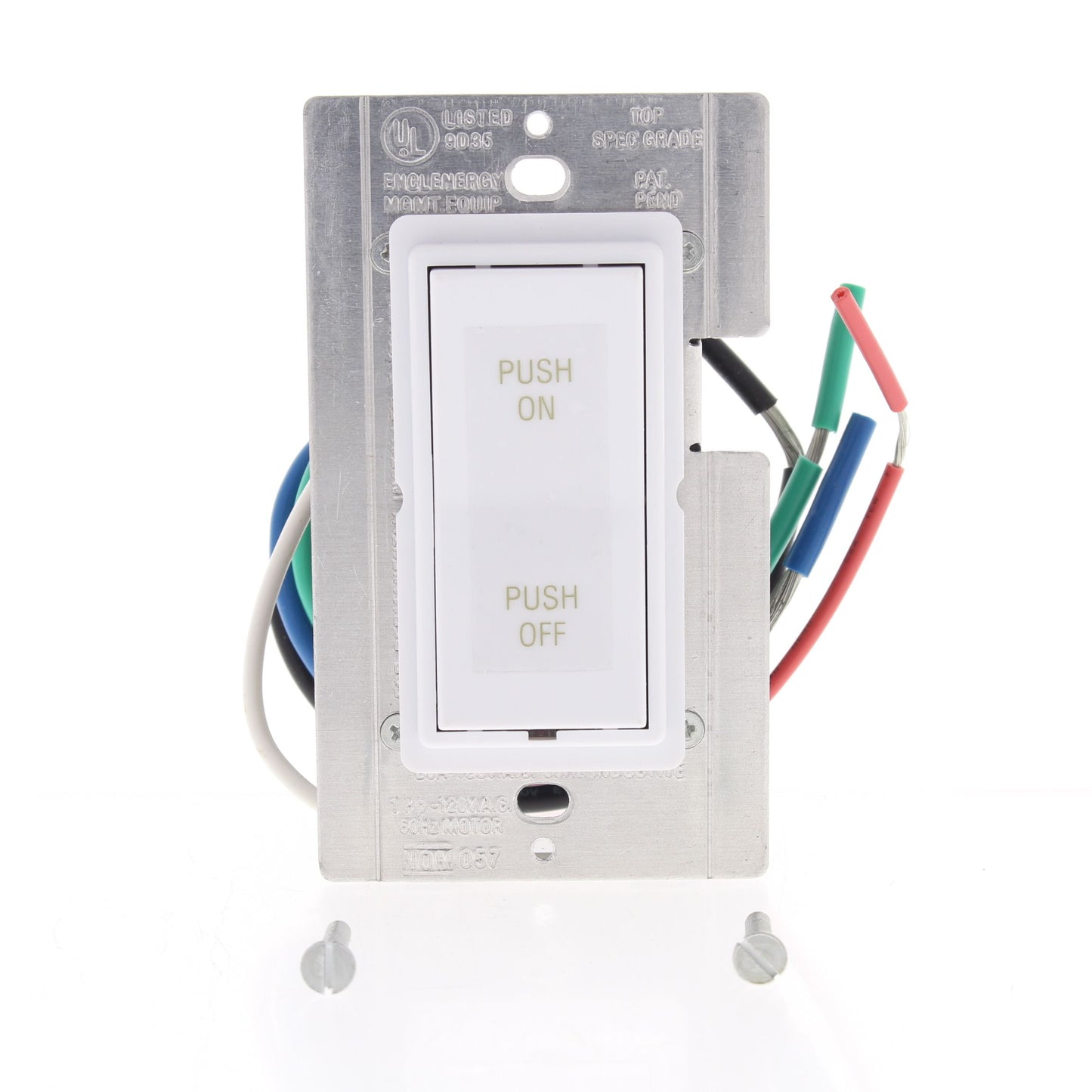 Leviton SC120 Ivory Momentary Push On or Off White or Light Control Switch