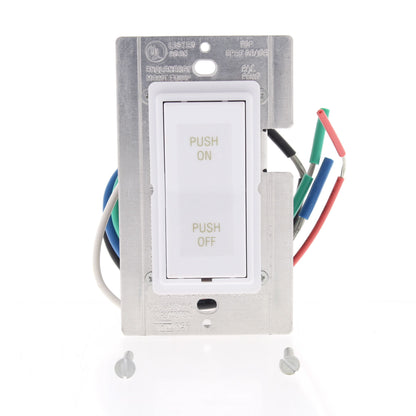 Leviton SC120 Ivory Momentary Push On or Off White or Light Control Switch