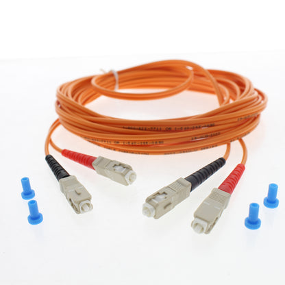 Leviton SCD62-5M Orange 5M 5-Meter Fiber Optic Multi-Mode Connector Cable Wire