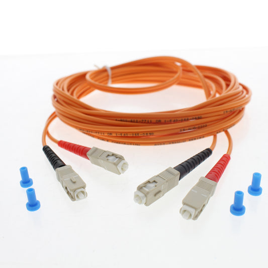 Leviton SCD62-5M Orange 5M 5-Meter Fiber Optic Multi-Mode Connector Cable Wire