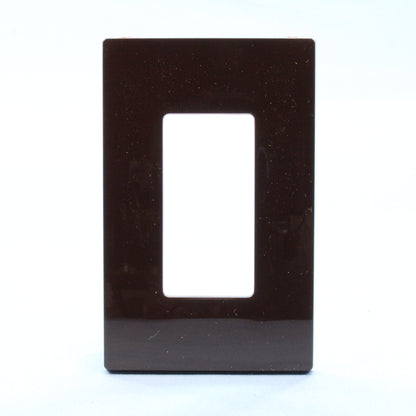 Leviton SJ26-S0 Brown 1-Gang Decora GFI Unbreakable Nylon Midway Screwless Cover