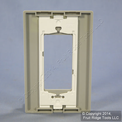 Leviton SJ26-SGY Gray 1-Gang Decora GFI Unbreakable Nylon Midway Screwless Cover