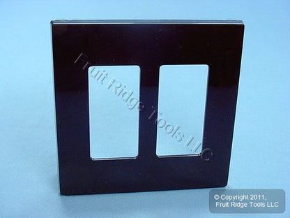 Leviton SJ262-S0 Brown 2-Gang Decora Unbreakable Nylon Midway Screwless Cover