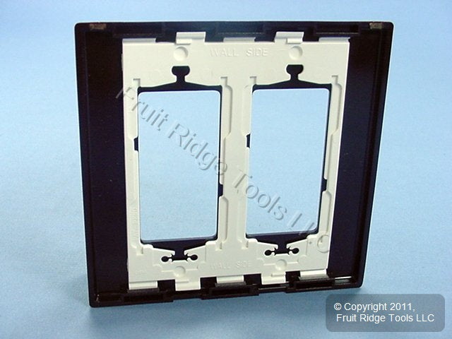 Leviton SJ262-S0 Brown 2-Gang Decora Unbreakable Nylon Midway Screwless Cover
