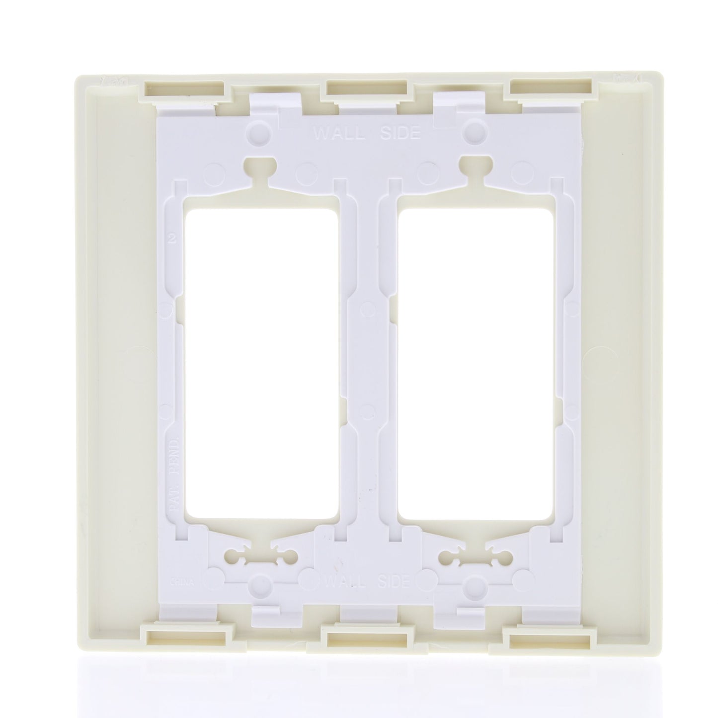 Leviton SJ262-SA Almond 2-Gang Midway Decora Screwless GFCI Wallplates 20-Pack
