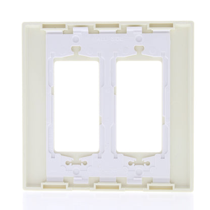 Leviton SJ262-SA Almond 2-Gang Midway Decora Screwless GFCI Wallplates 20-Pack