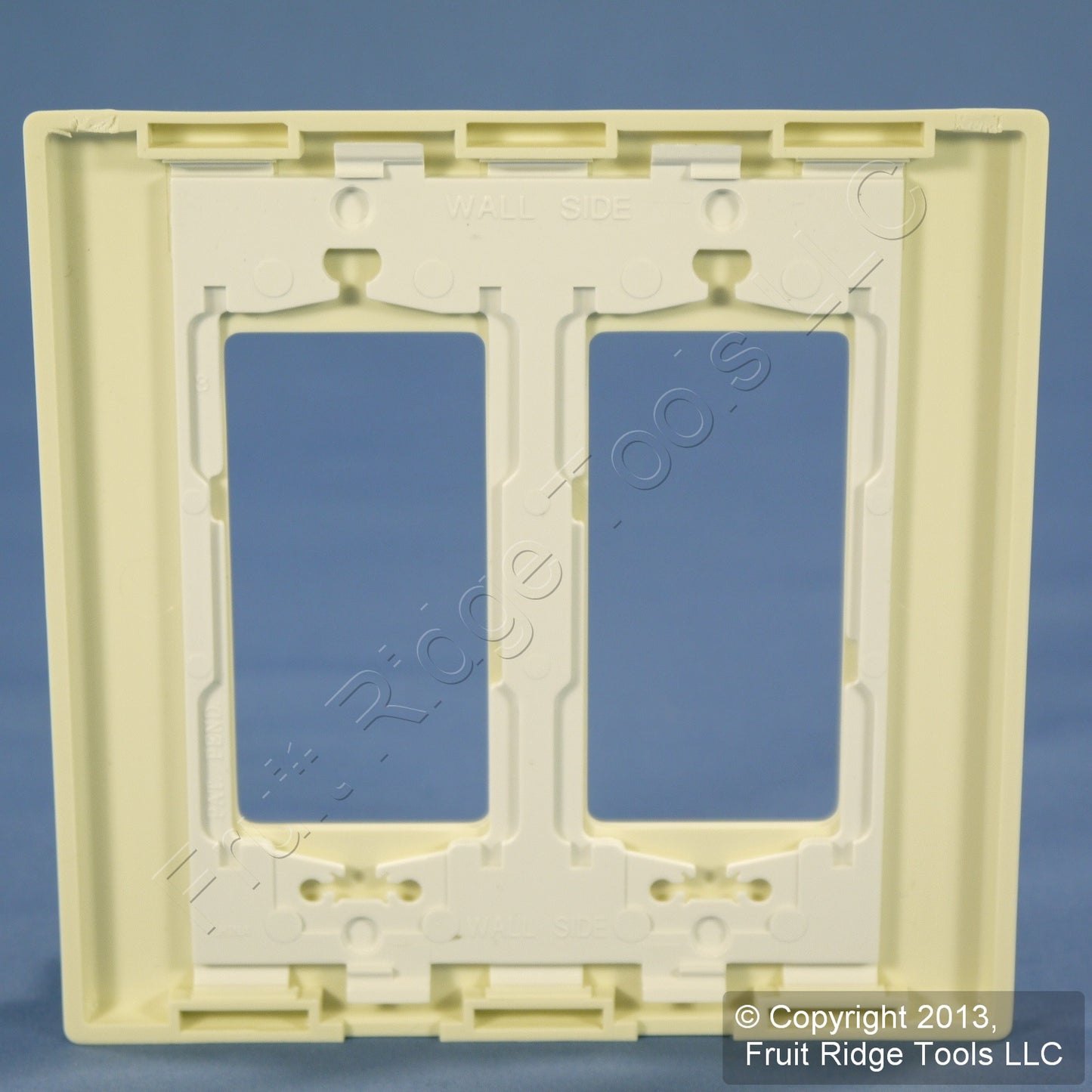 Leviton SJ262-SA Almond 2-Gang Decora Unbreakable Nylon Midway Screwless Cover