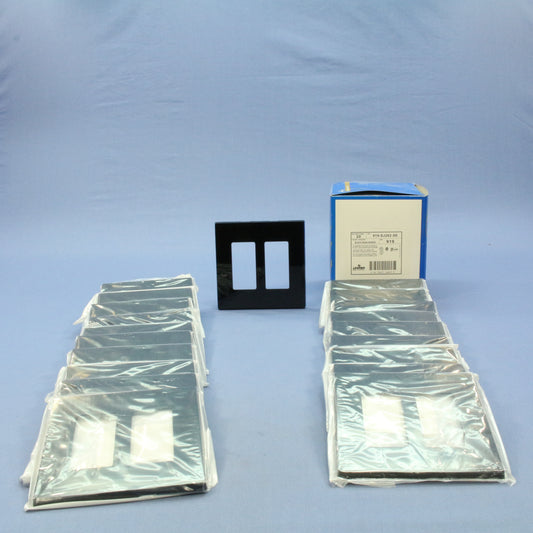 Leviton SJ262-SE Black 2-Gang Midway Decora Screwless Wallplate Gfci Cover 20pcs
