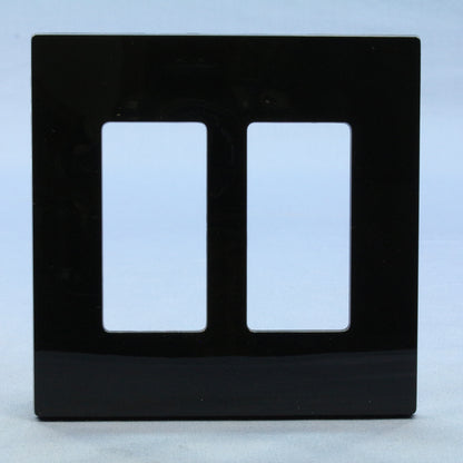 Leviton SJ262-SE Black 2-Gang Midway Decora Screwless Wallplate Gfci Cover 20pcs