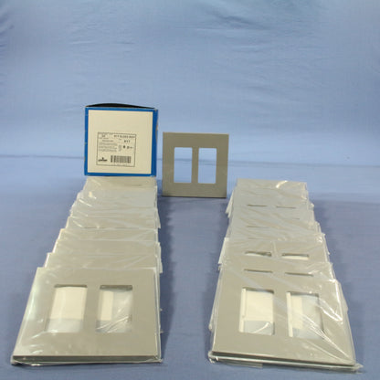 Leviton SJ262-SGY Gray 2-Gang Midway Decora Screwless Wallplate Gfci Cover 20pcs