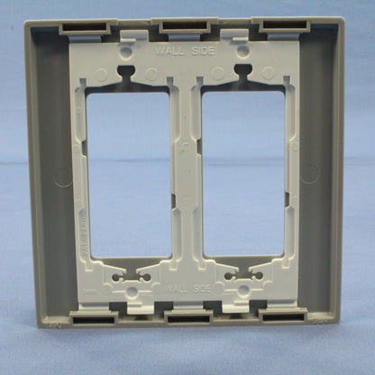 Leviton SJ262-SGY Gray 2-Gang Midway Decora Screwless Wallplate Gfci Cover 20pcs